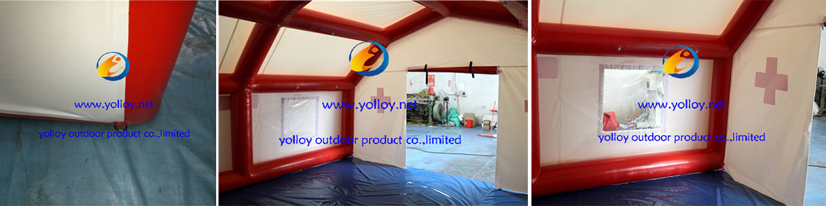 detailed images of inflatable relief tent 