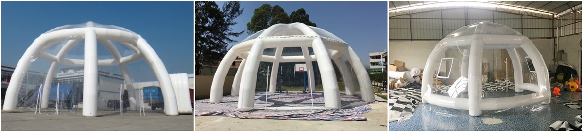 clear inflatable dome tent