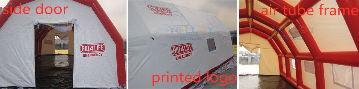 detailed images of portable inflatable emergency tent