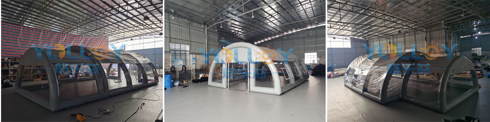 different size of inflatable pool tent