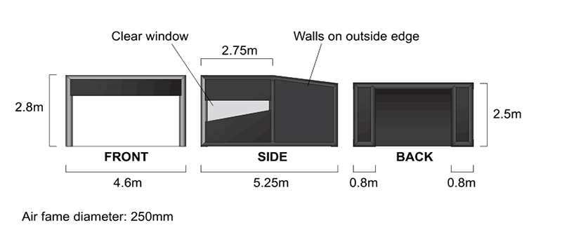 Simple design drafts of full swing virtual golf simulator course