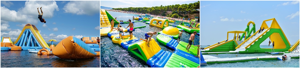inflatable floating water park