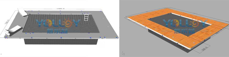 designs of floating sea pool