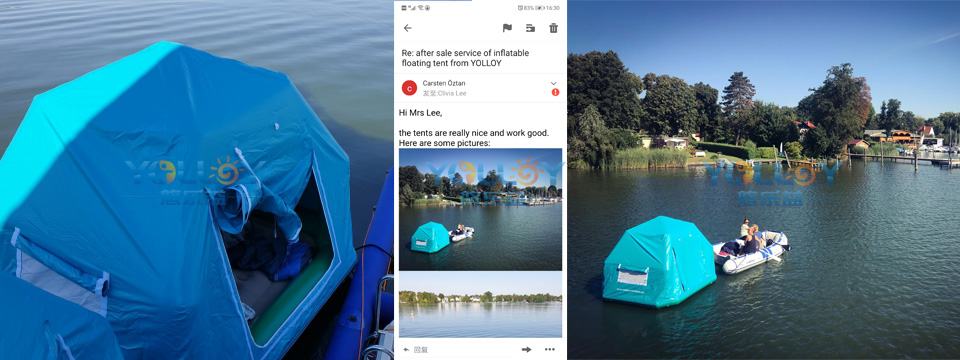 feedbacks of floating tent