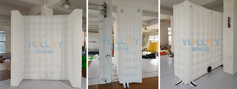 finished pictures of inflatable office u-shaped wall
