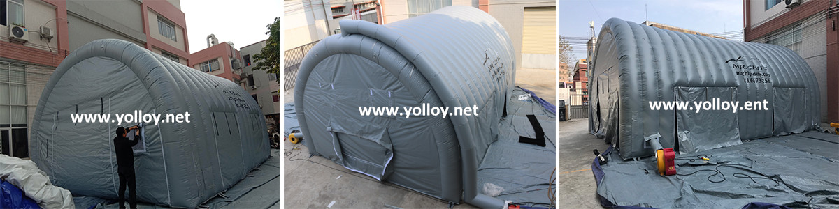 finished pictures of inflatable spray booth car tent