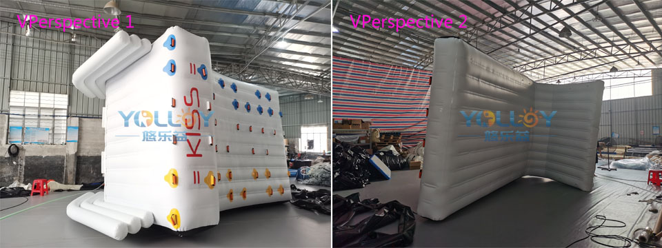 inflatable dock climbing wall