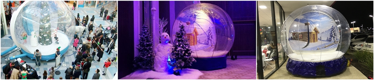 inflatable Christmas snow globe