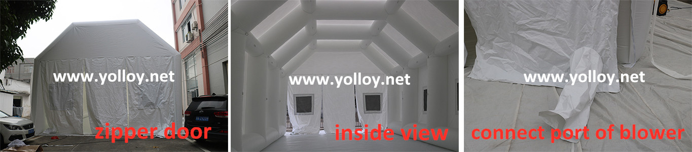 detailed pictures of this inflatable auto paint booth tent