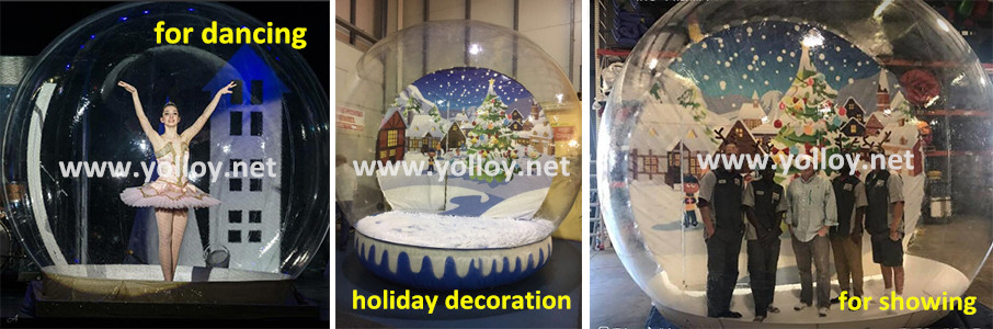 different usage of the clear inflatable globe tent