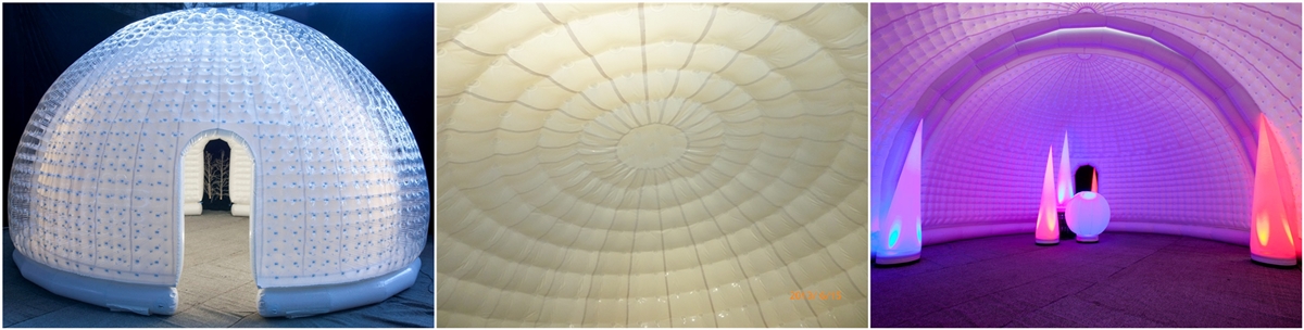 clear inflatable dome tent