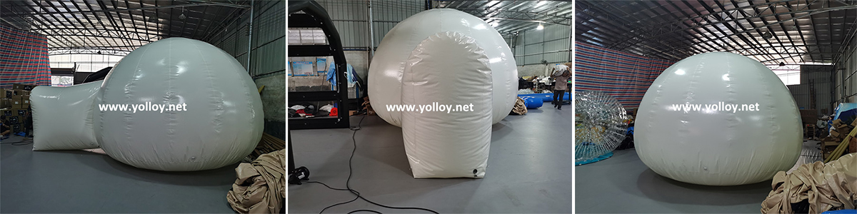 finished pictures of this inflatable ice dome tent