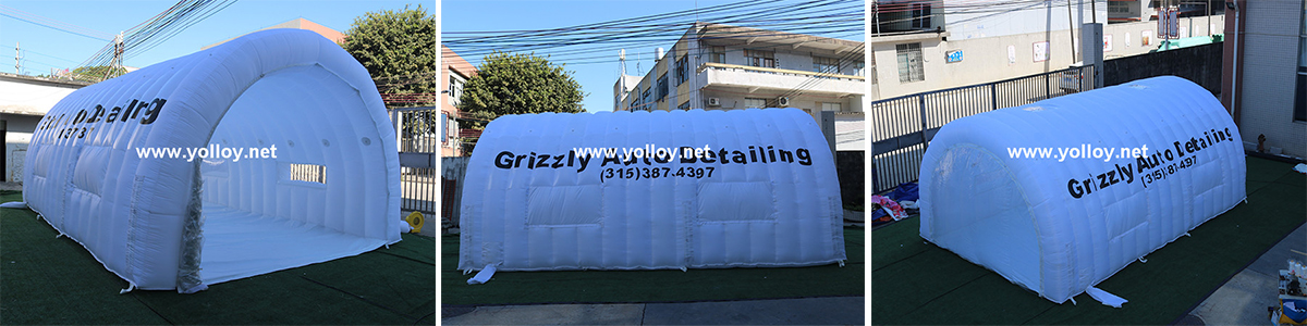 end-products of mobile inflatable car wash tent