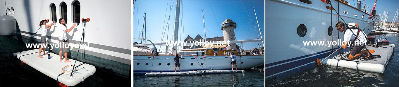 Yacht dock floating platform can be in maintenance usage