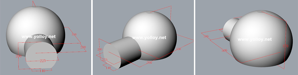 3D design drafts of igloo inflatable mould