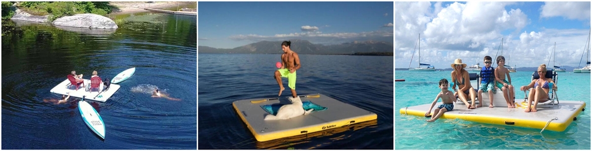 inflatable floating dock