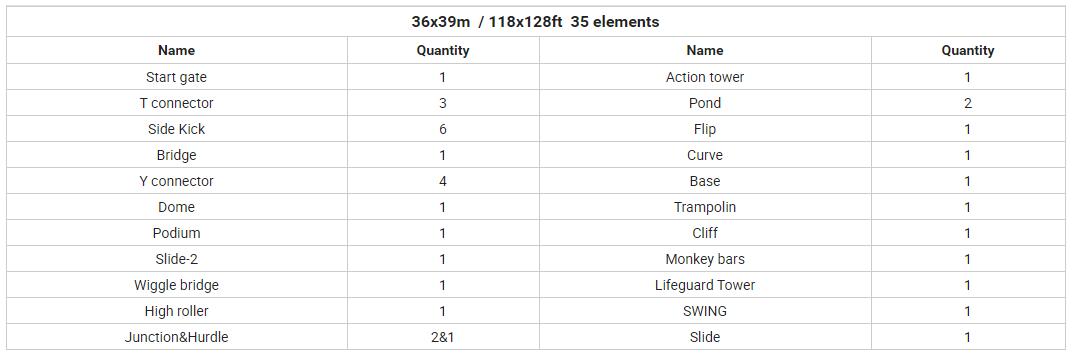 single elements of floating amusement aqua park