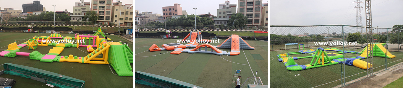 more different style inflatable water playground