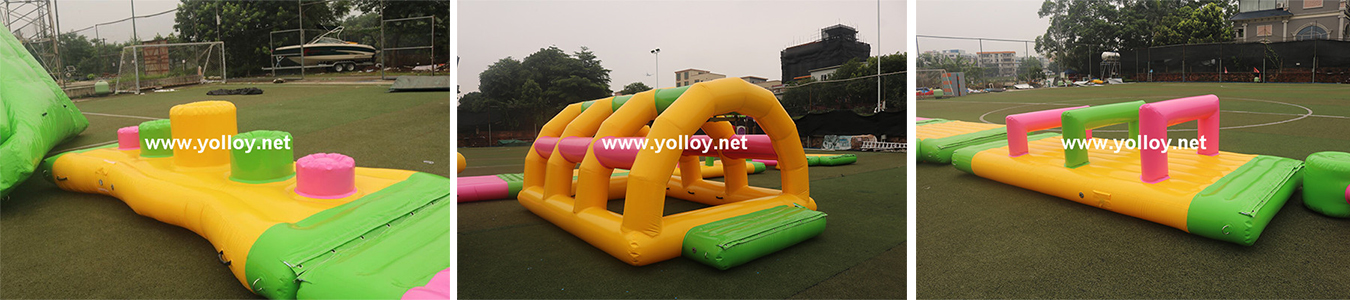 real pictures of inflatable water playground