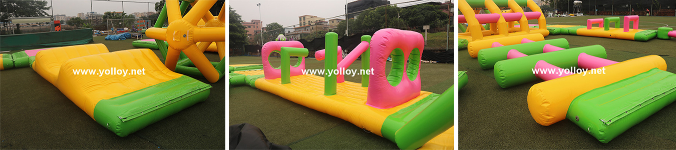 real pictures of inflatable water playground
