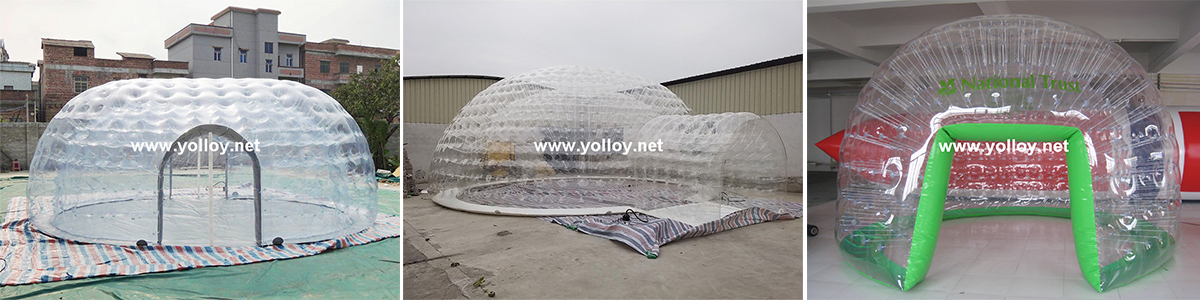 different style inflatable clear tent