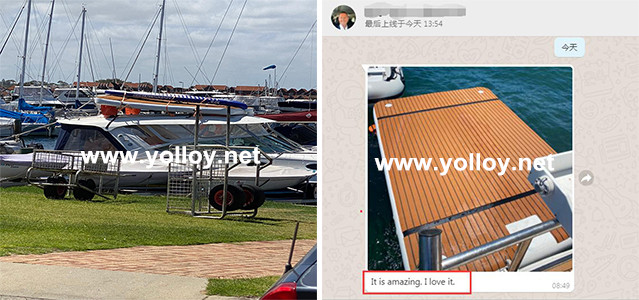 Client’s feedback of portable inflatable boat dock