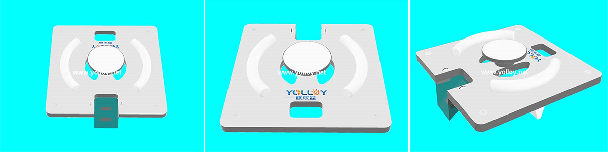 3D design drawing of inflatable dock platform