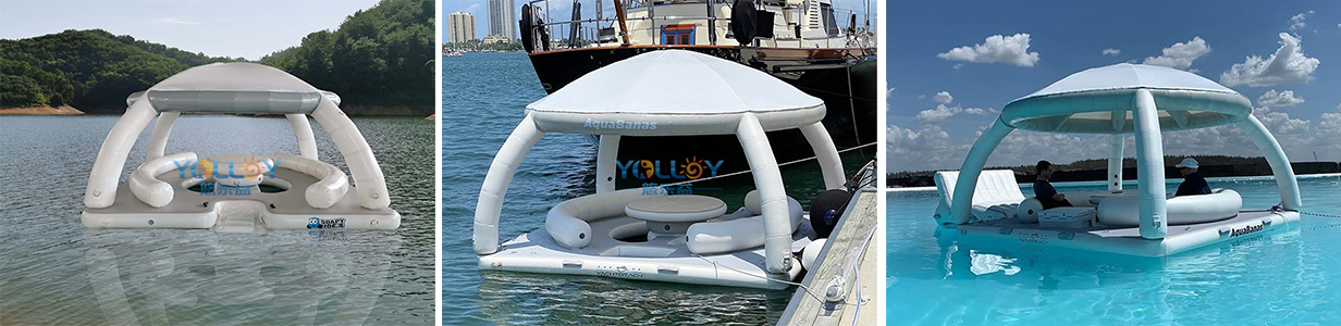 Aquabana Inflatable Yacht Leisure Platform With Tent