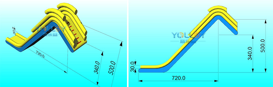 3D design of inflatable dock slide 3D design of inflatable dock slide