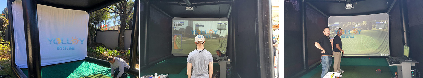 clients' feedback of portable inflatable golf simulator tent