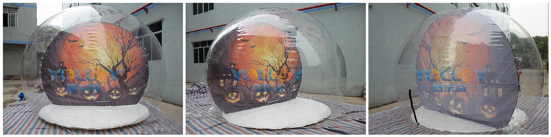 Inflatable snow globe