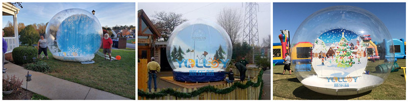 Client's feedback of inflatable snow globe