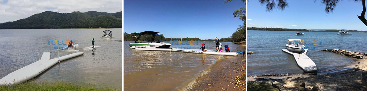 Y-shaped pontoon boat floating dock: