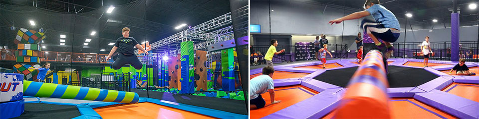 spinning trampoline bar