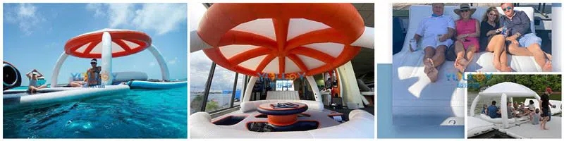 Inflatable Island Party Dock Swim Platform