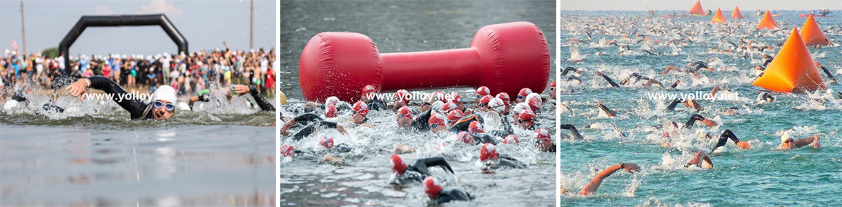 Inflatable Obstacle Challenge For Train Swimming