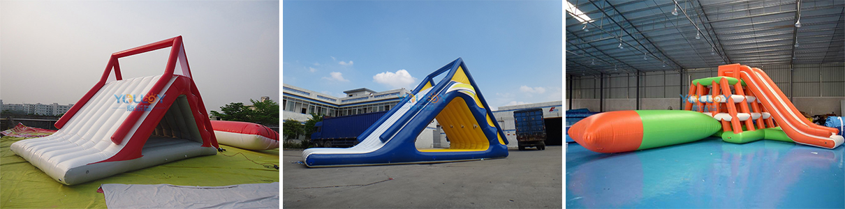 inflatable floating water slide