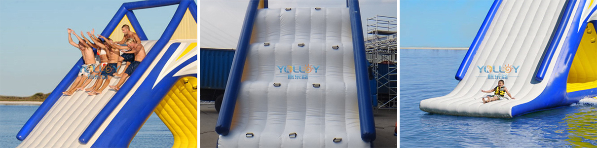 Detailed images of inflatable slide for water games