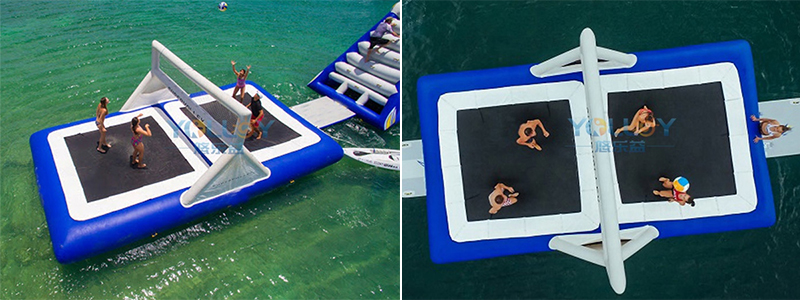 Inflatable Water Floating Volleyball Court Trampoline 