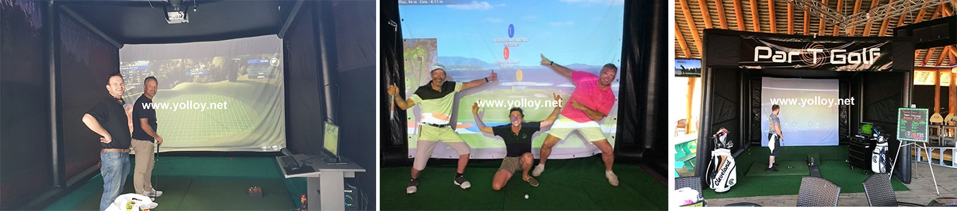 clients’ feedback of inflatable golf simulator tent