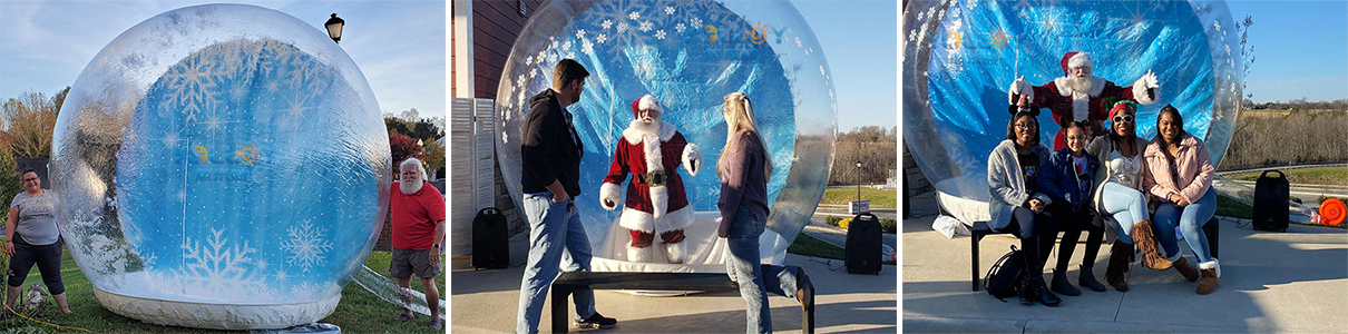 feedback of inflatable snow globe photo booth
