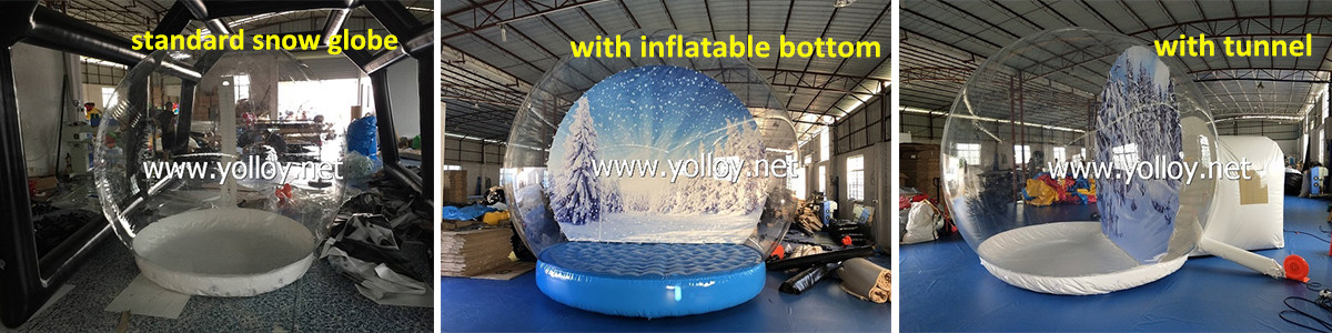 different style of clear inflatable globe tent