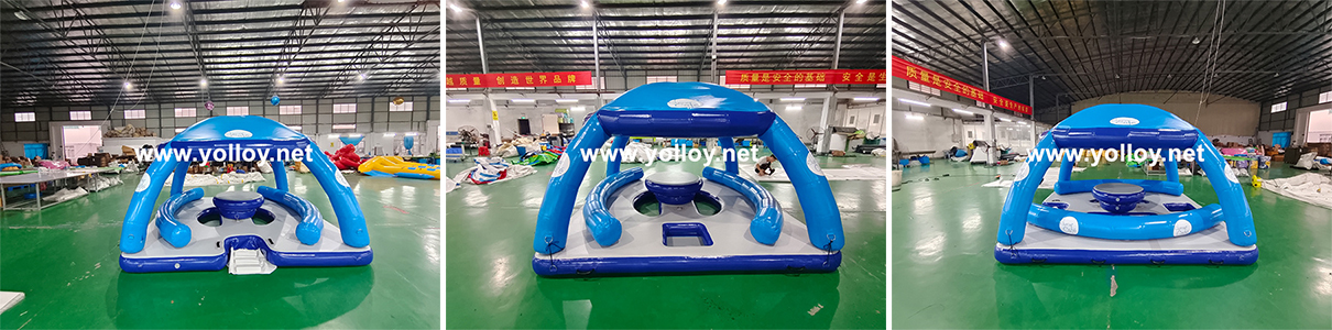 Inflatable Lounge Island Platform With Tent 