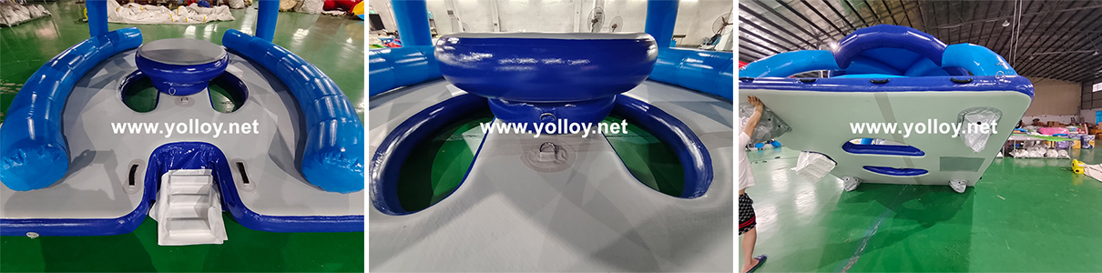 detailed images of sun deck inflatable dock