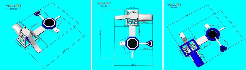 3D deisgn drafts of inflatable waterpark