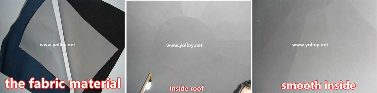 Material of portable projection inflatable dome