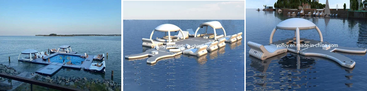 inflatable platform with tent