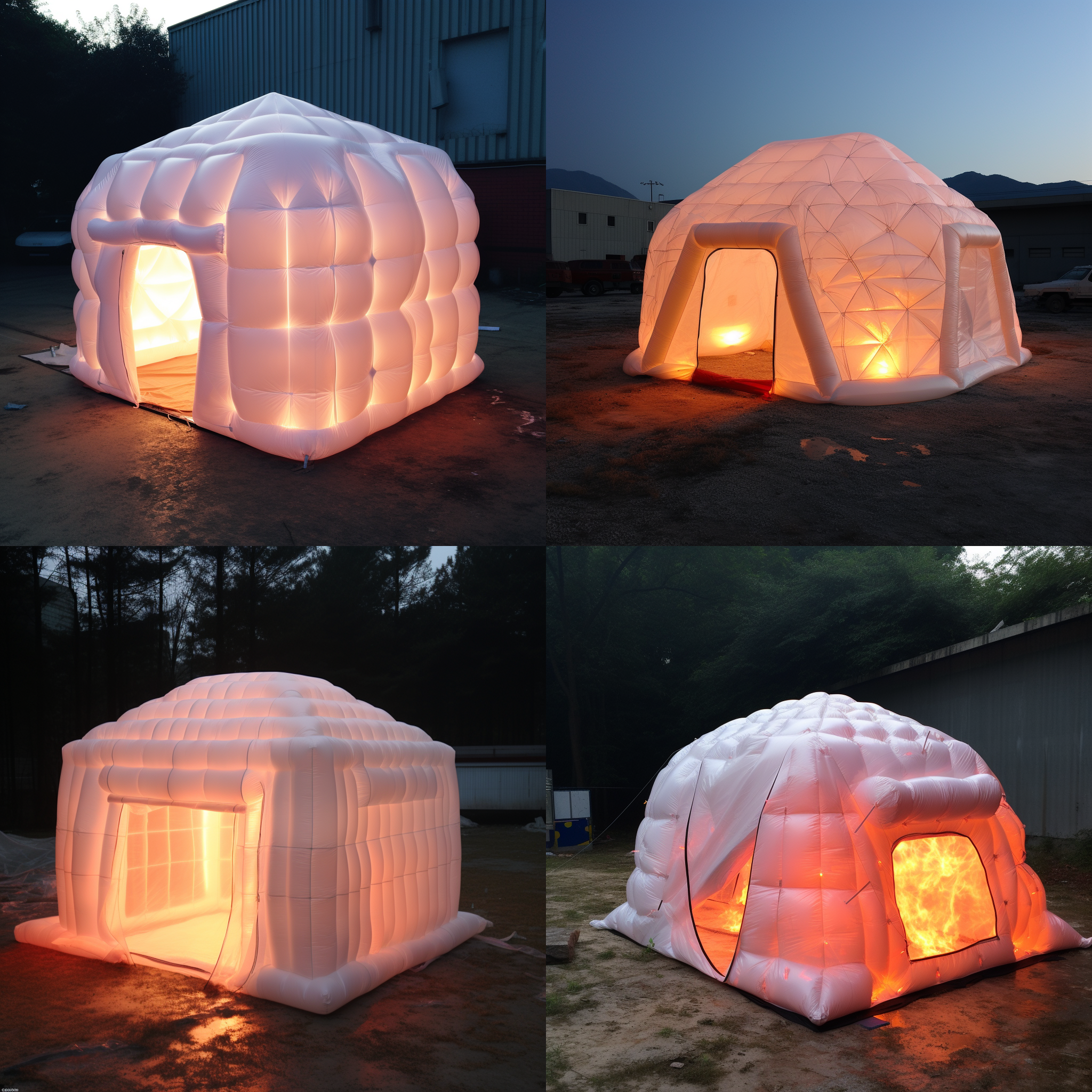 inflatable cube camping tent