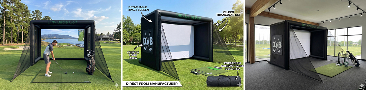 Yolloy Inflatable Golf Simulator Enclosure for sale