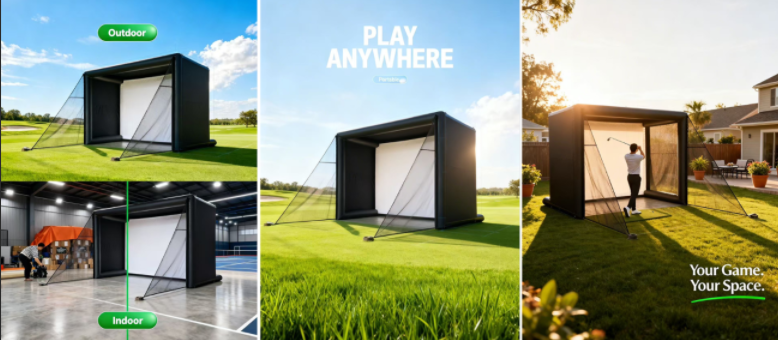 Yolloy Inflatable Golf Simulator Enclosure for sale